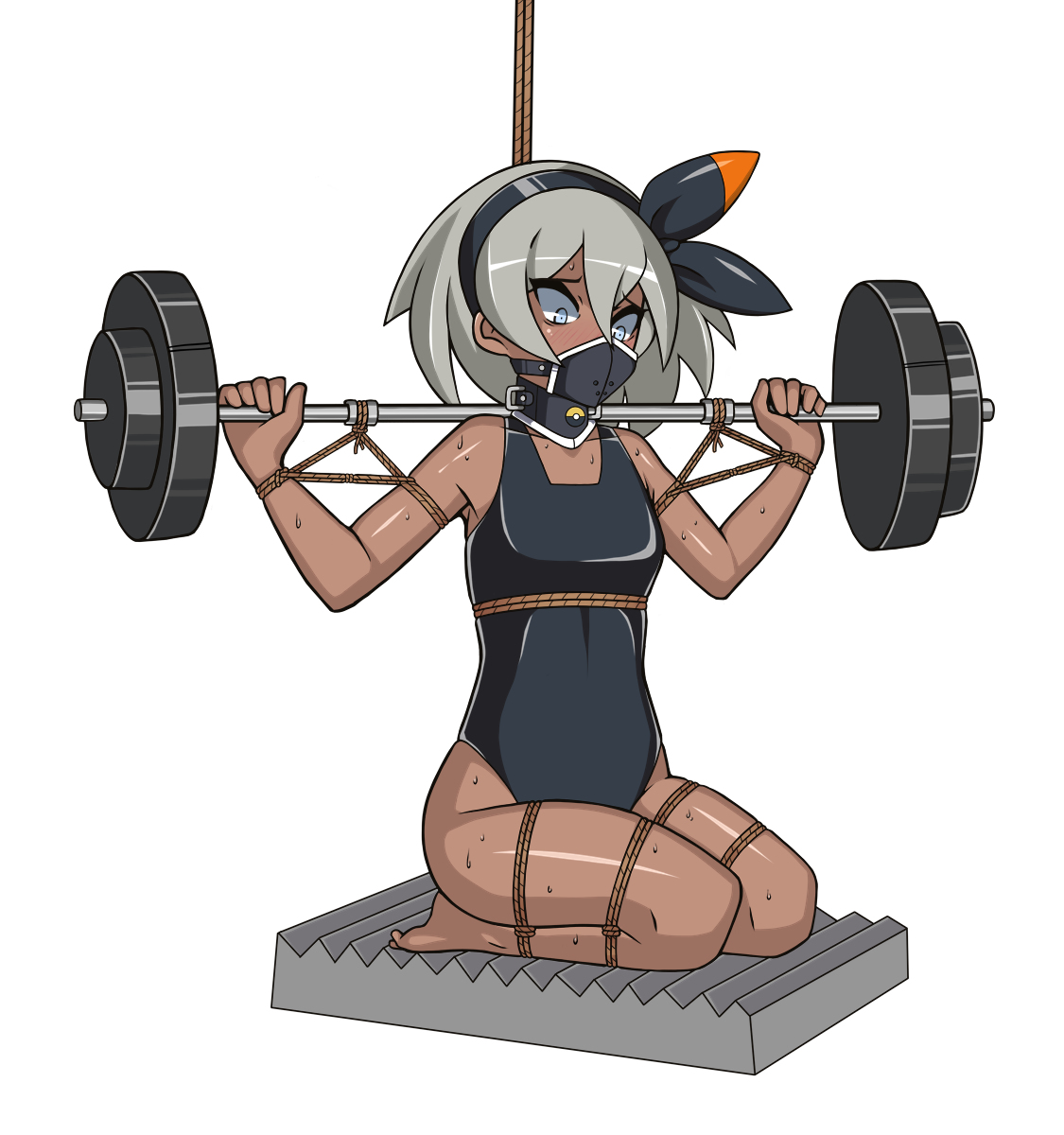 This is a pixiv picture whose title is Rope Weight Training.