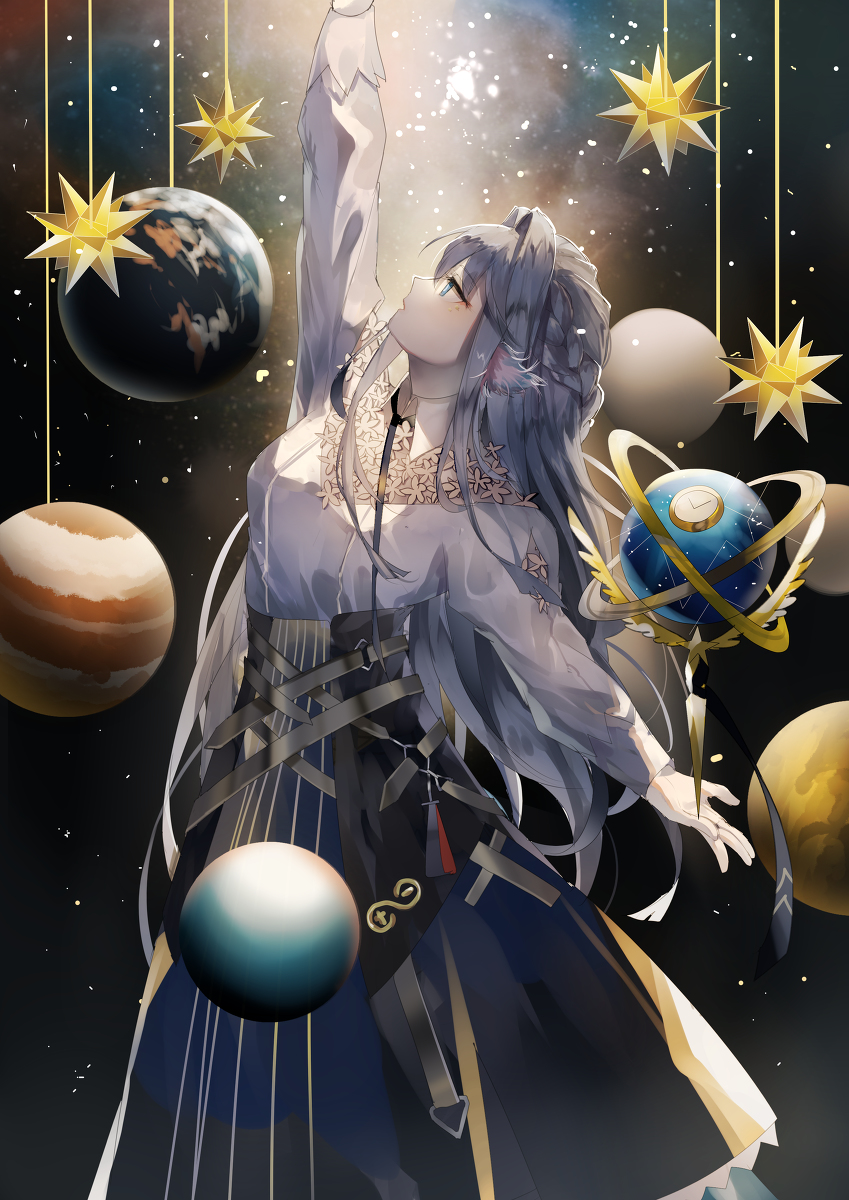 This is a pixiv picture whose title is ★starpole★.