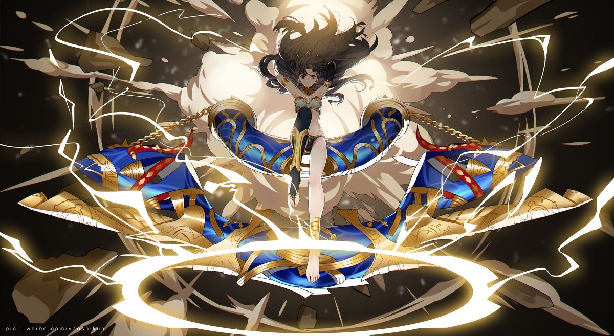 This is a pixiv picture whose title is 降臨.