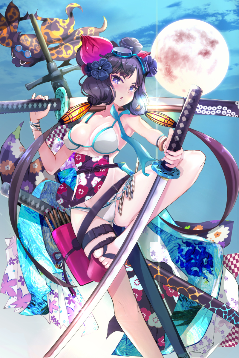 This is a pixiv picture whose title is 水着北斎ちゃん.