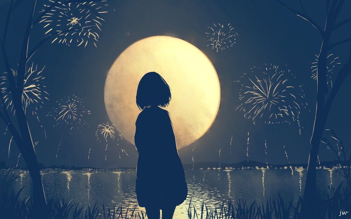 This is a pixiv picture whose title is 花好月圆，大家中秋快乐。.