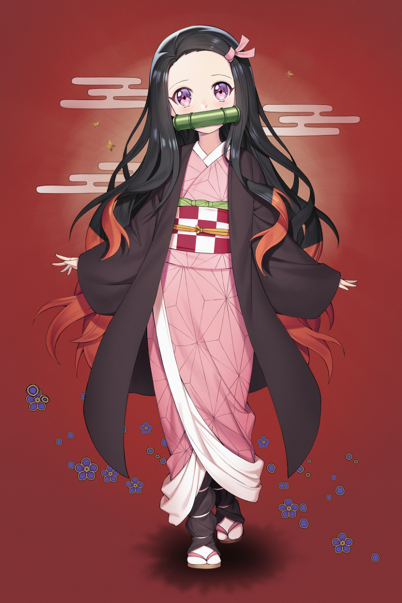 This is a pixiv picture whose title is 禰豆子.