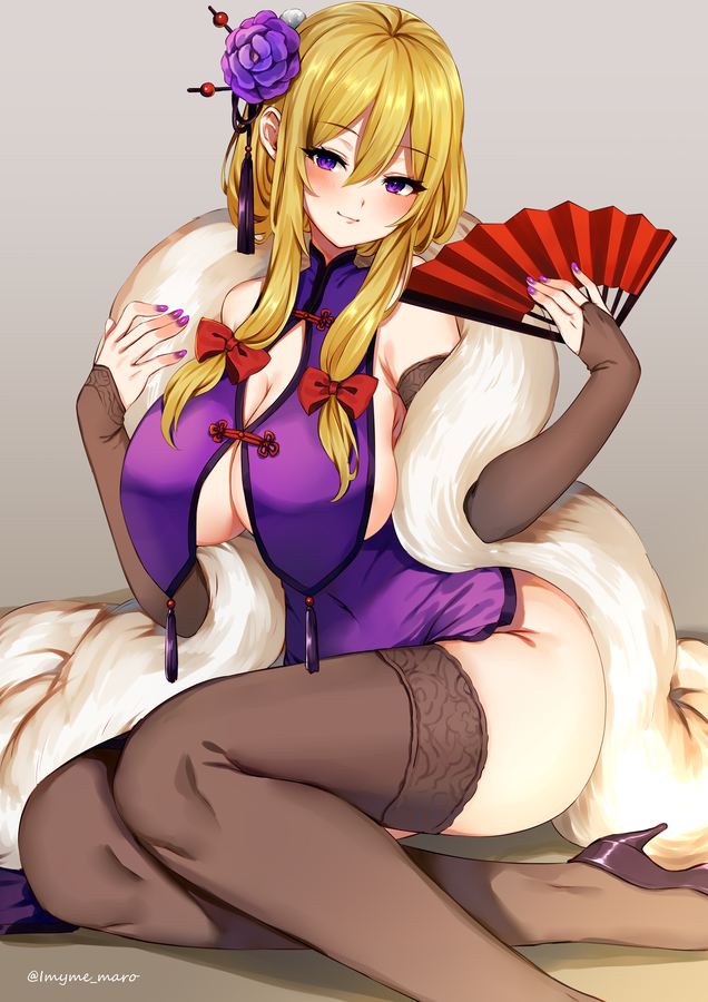 This is a pixiv picture whose title is チャイナ紫.