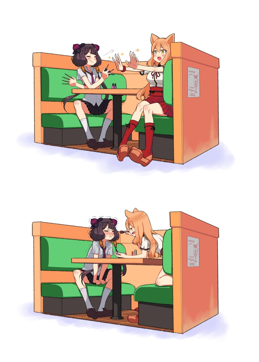 This is a pixiv picture whose title is ふぁみれすのじぇーけーがてぇてぇ.