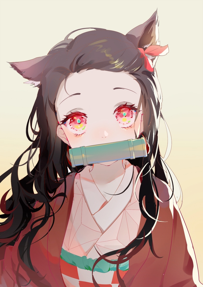 This is a pixiv picture whose title is 子猫禰豆子.