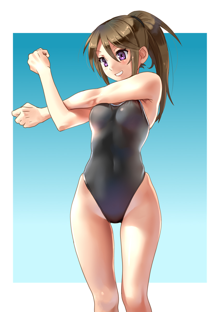 This is a pixiv picture whose title is 競泳水着.