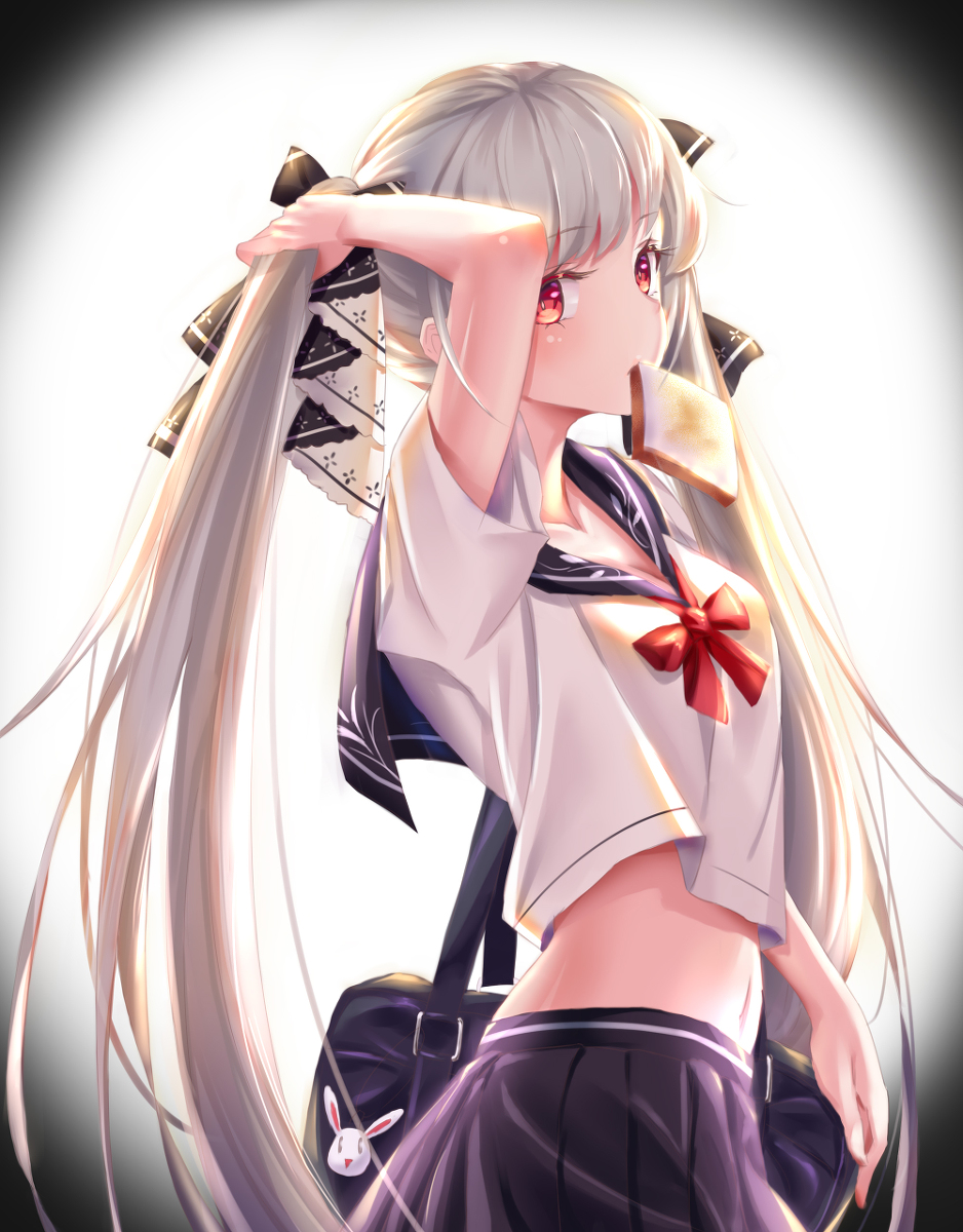 This is a pixiv picture whose title is 可畏(水手服版（๑ `▽´๑)۶).