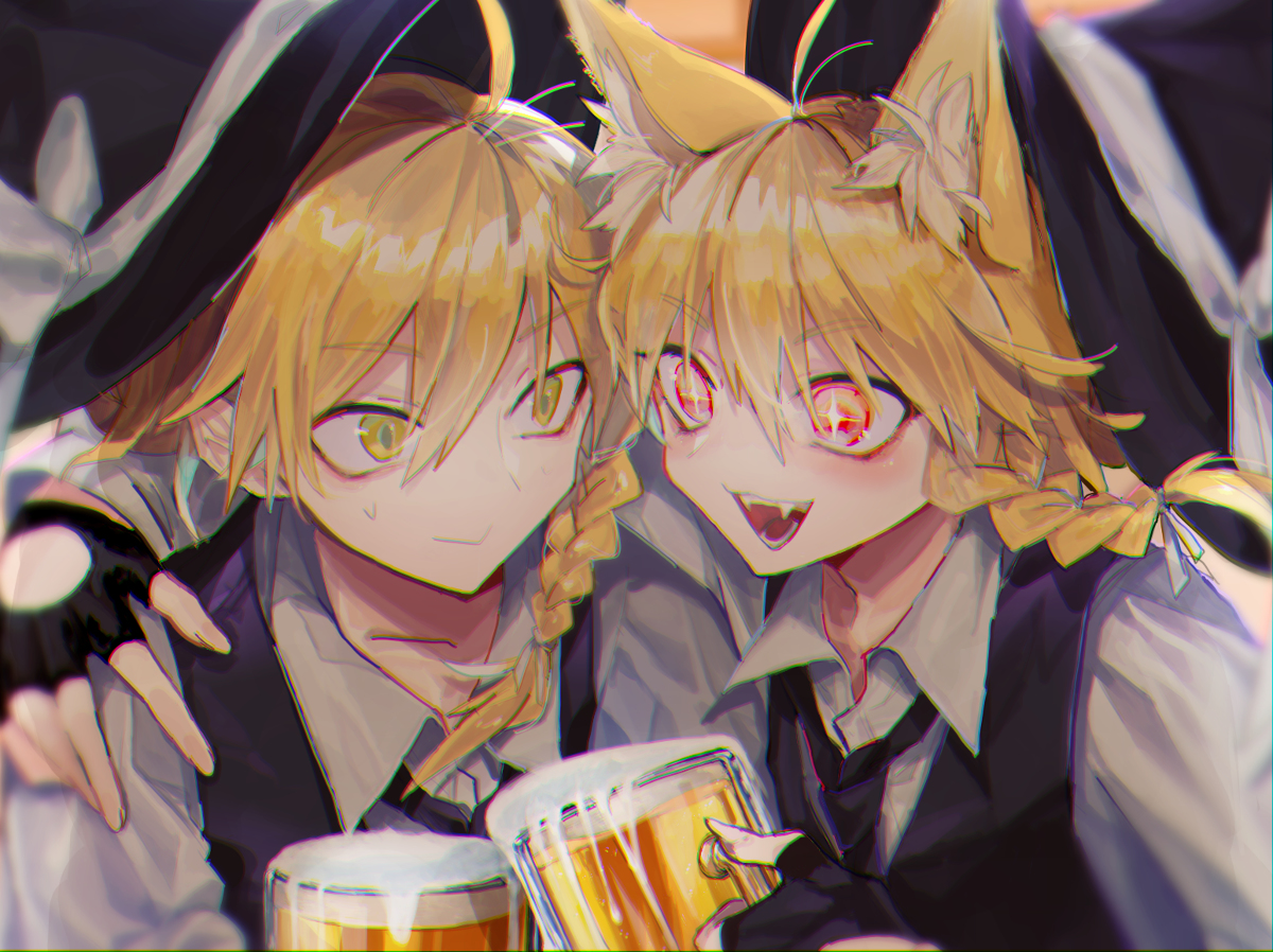 This is a pixiv picture whose title is こん！.