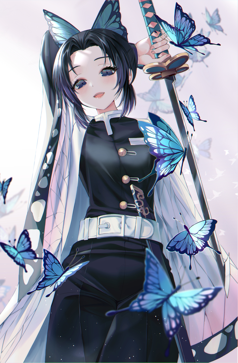 This is a pixiv picture whose title is 胡蝶しのぶ.
