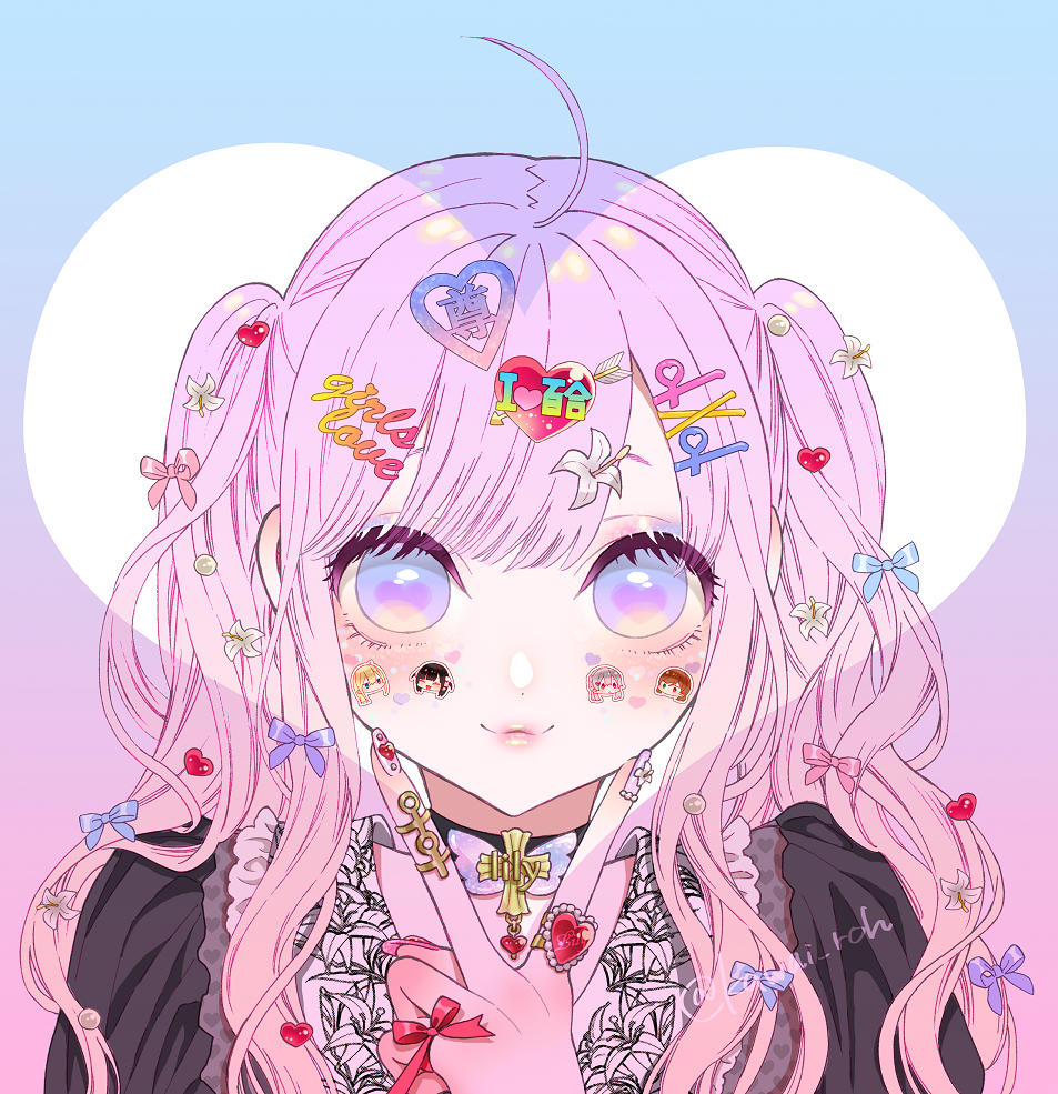 This is a pixiv picture whose title is 百合好きGirl.