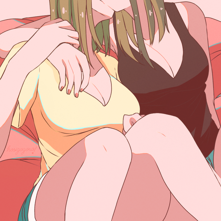 This is a pixiv picture whose title is 百合らくがき.