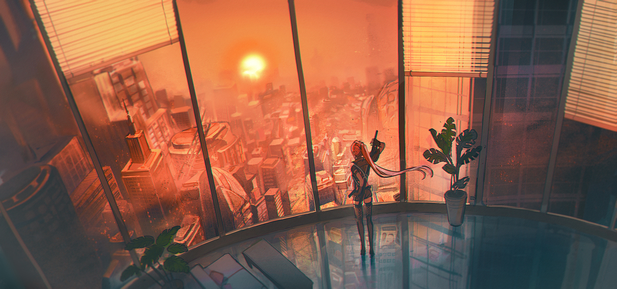 This is a pixiv picture whose title is 末世.
