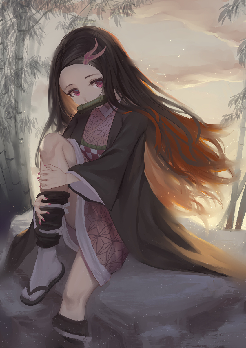 This is a pixiv picture whose title is 祢豆子.
