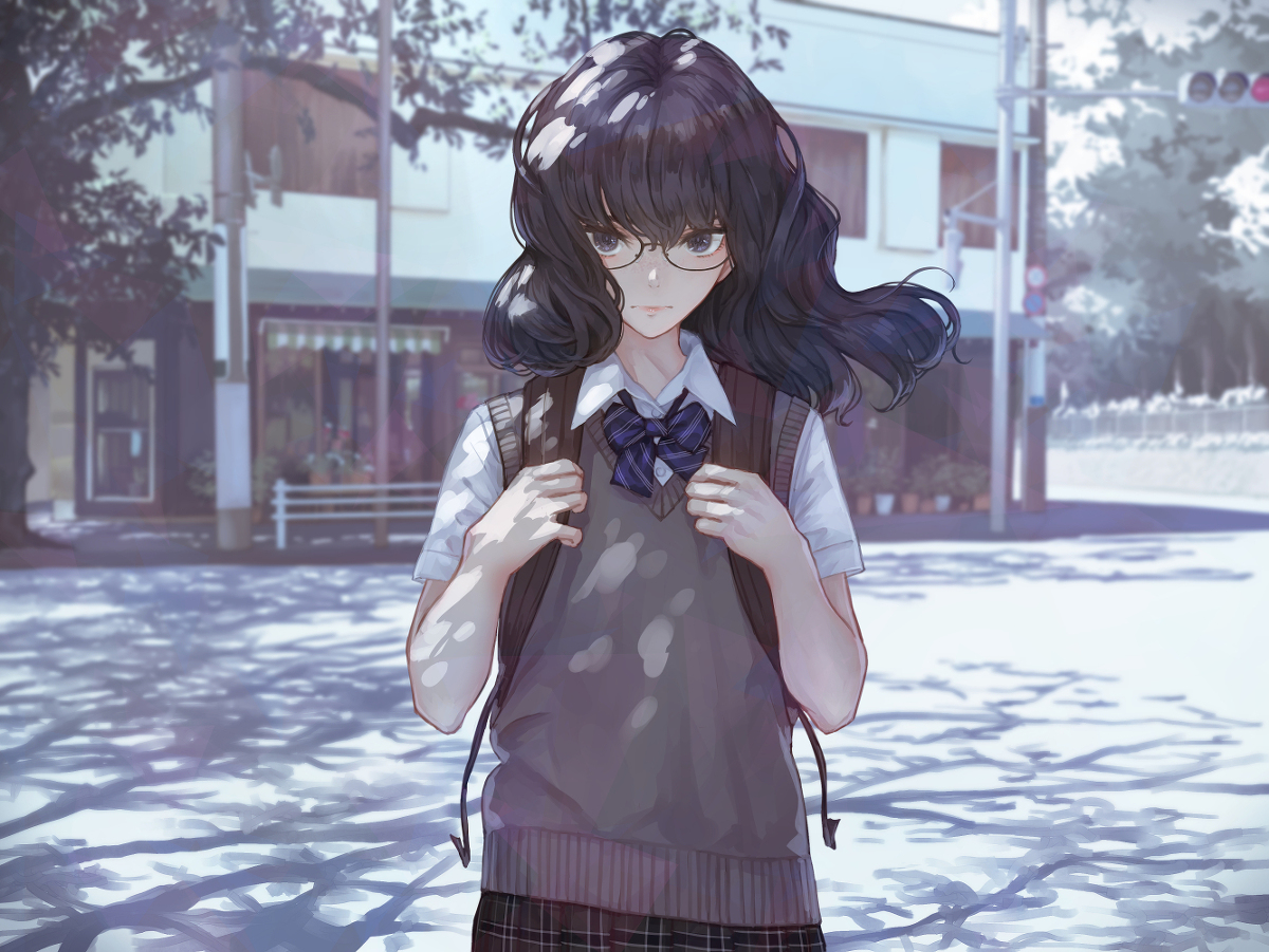 This is a pixiv picture whose title is 街角.