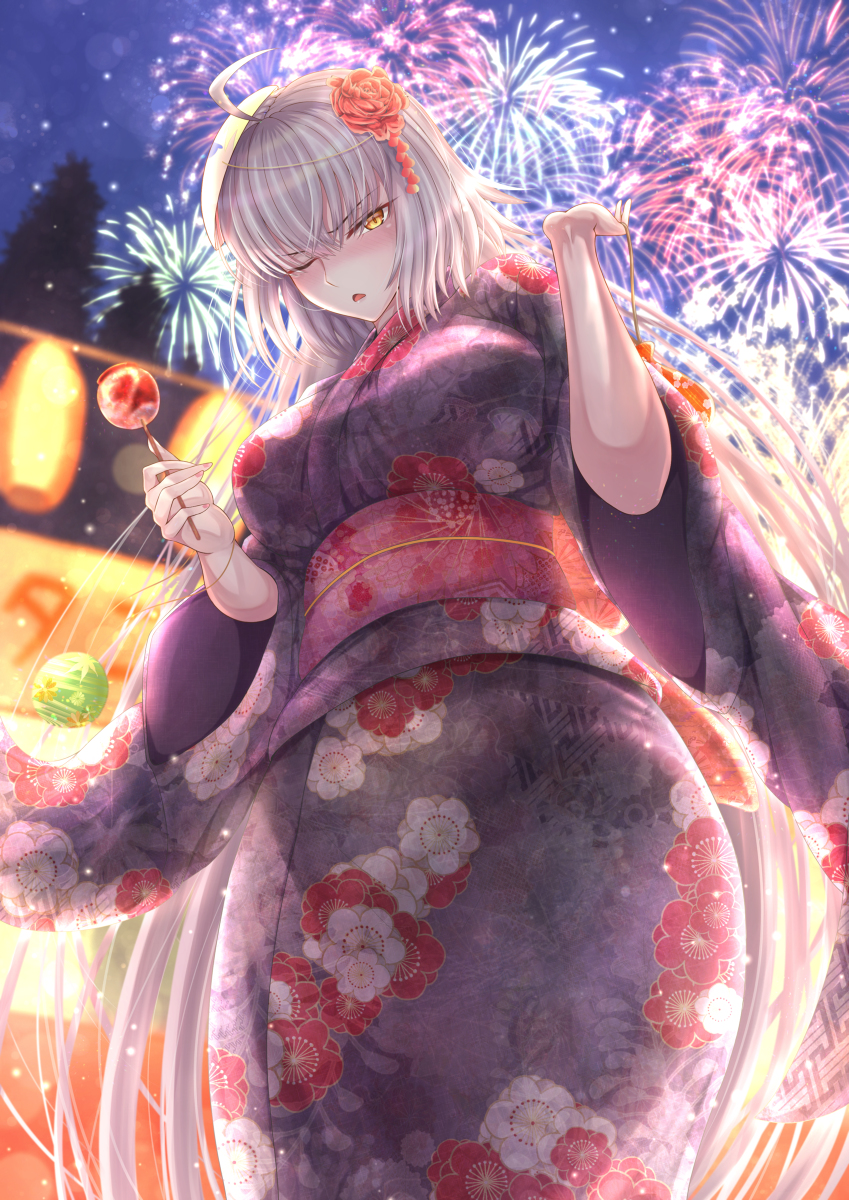 This is a pixiv picture whose title is 浴衣邪ンヌさん.