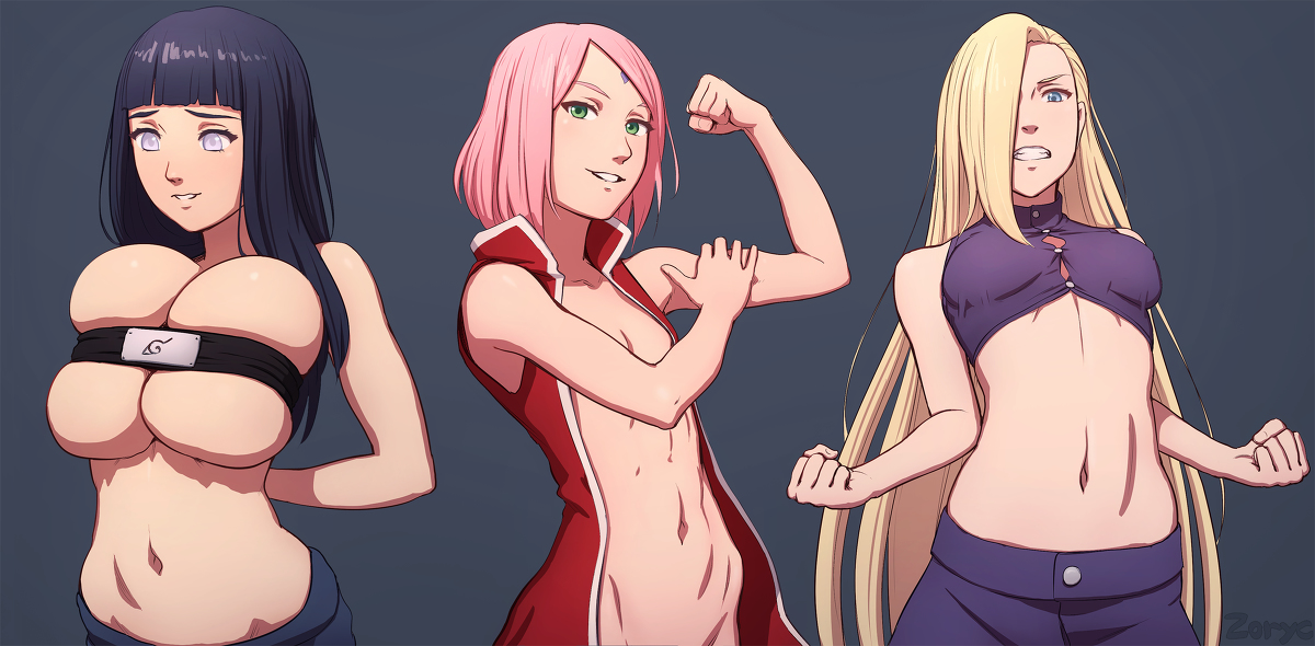 This is a pixiv picture whose title is Hinata, Sakura and Ino.