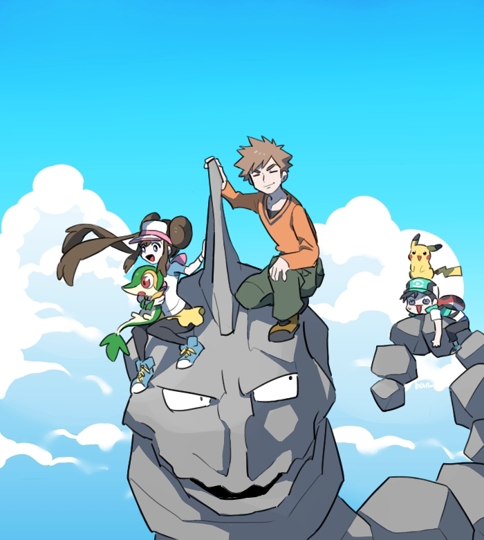 This is a pixiv picture whose title is ポケモンマスターズ‼.
