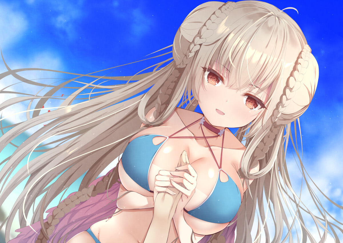This is a pixiv picture whose title is 泳ぎに参りましょう、指揮官.