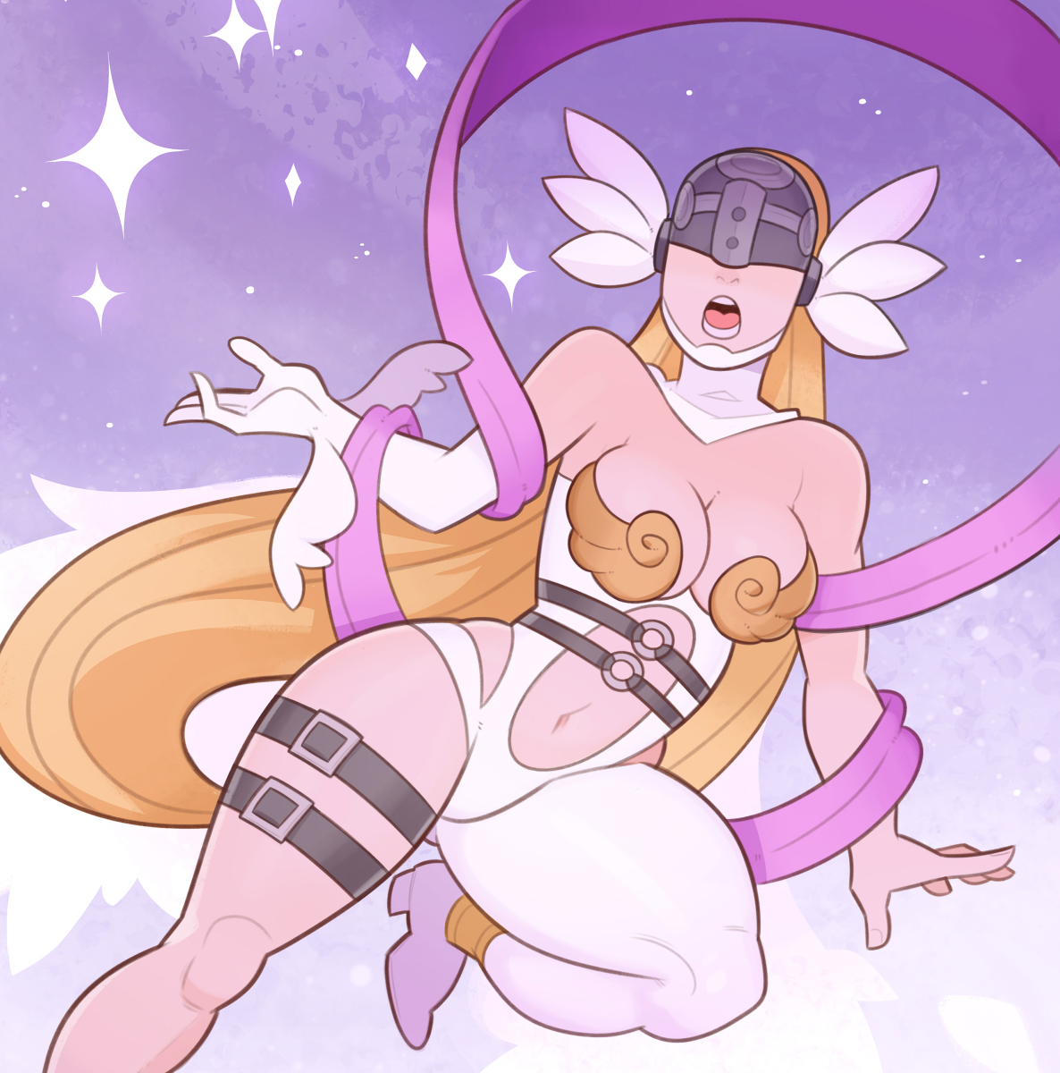 This is a pixiv picture whose title is Digimon Angewomon.