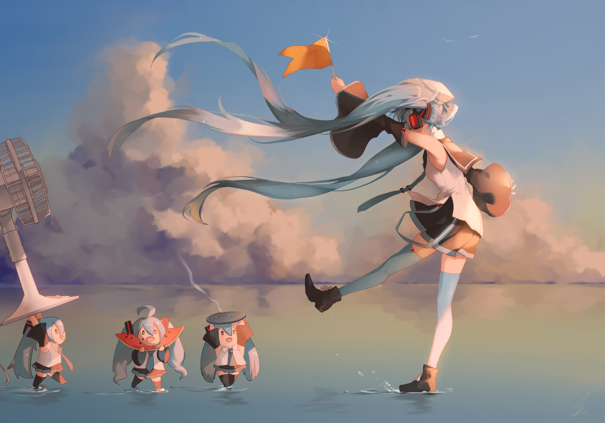 This is a pixiv picture whose title is 夏を終わらせに行こう.