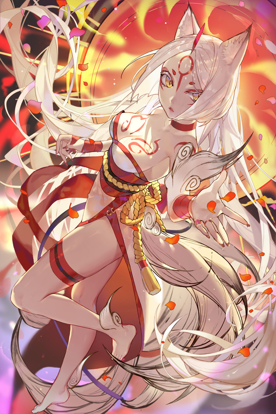 This is a pixiv picture whose title is Okami - Human Amaterasu.