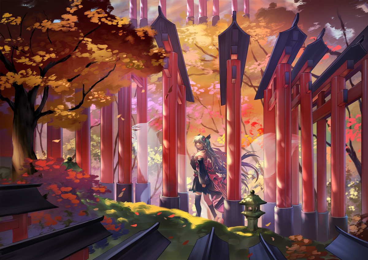 This is a pixiv picture whose title is 秋.