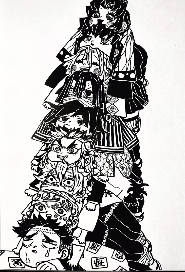 This is a pixiv picture whose title is 柱.