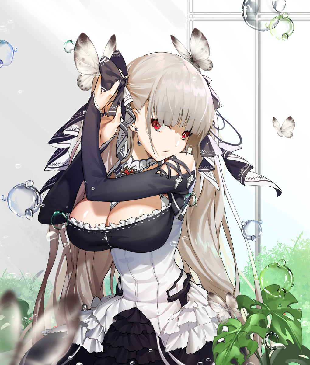 This is a pixiv picture whose title is 蝶々庭園.