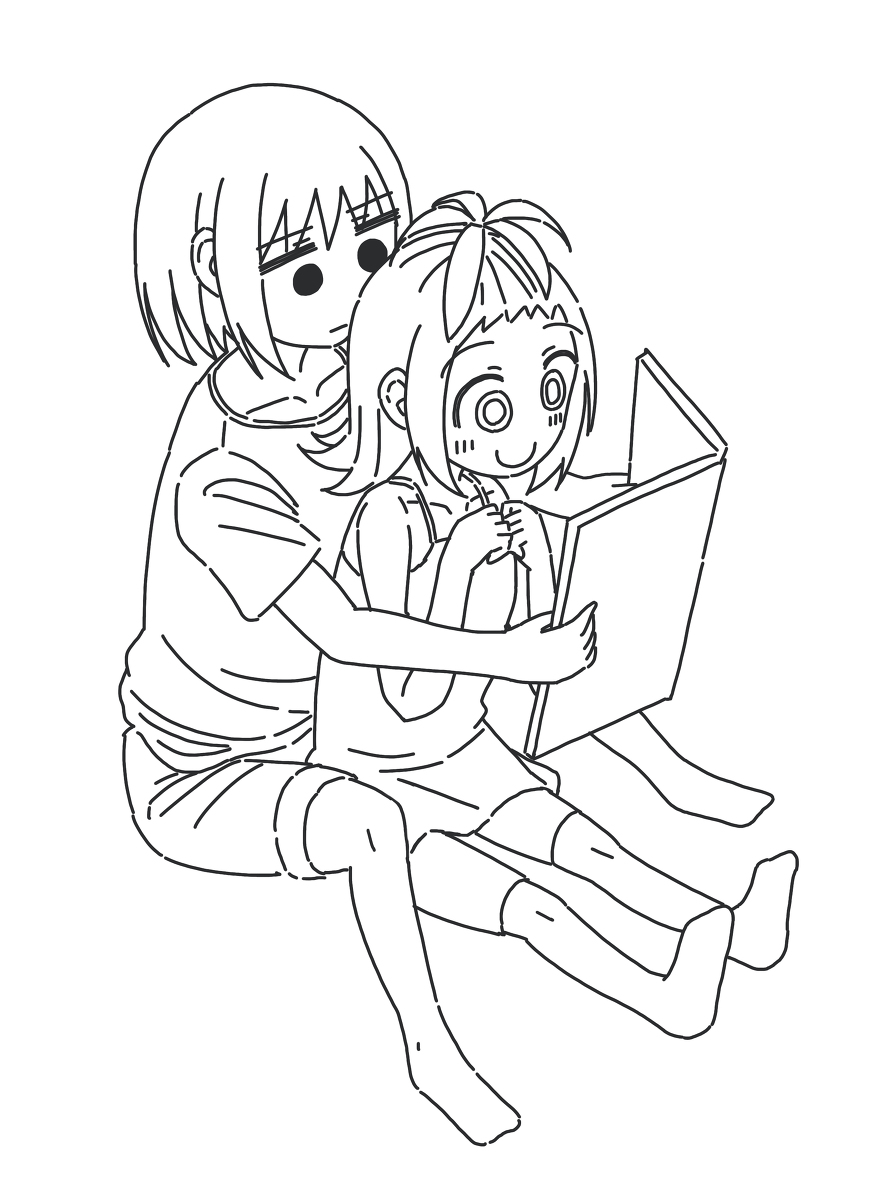 This is a pixiv picture whose title is 絵本.