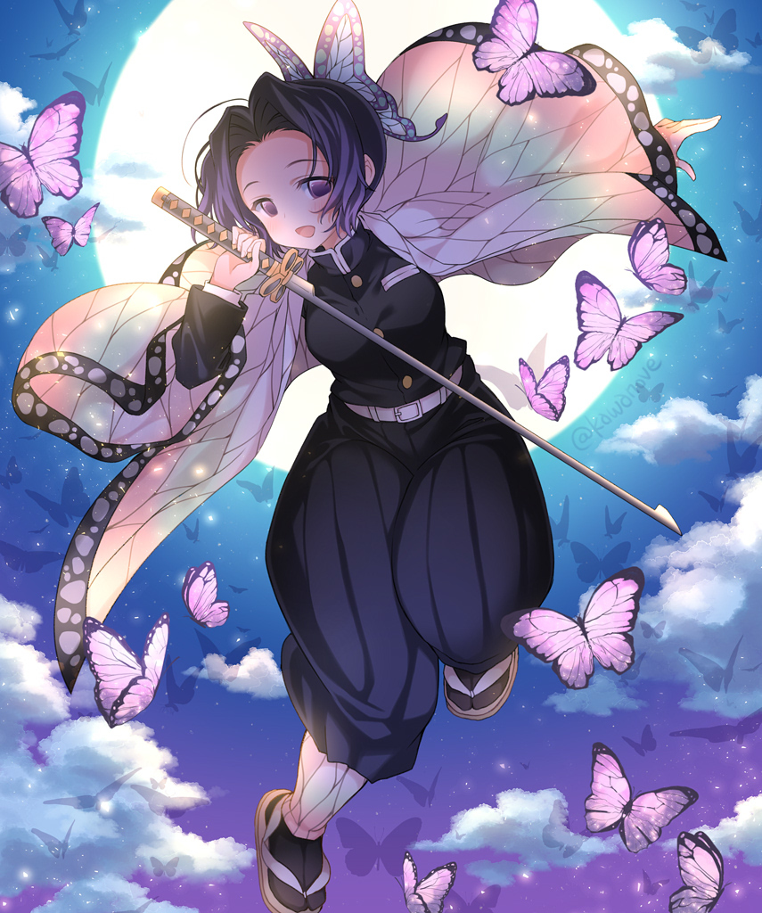 This is a pixiv picture whose title is 蝶々.