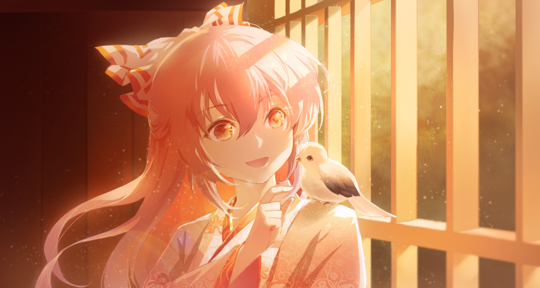 This is a pixiv picture whose title is 东方Project-藤原妹红.