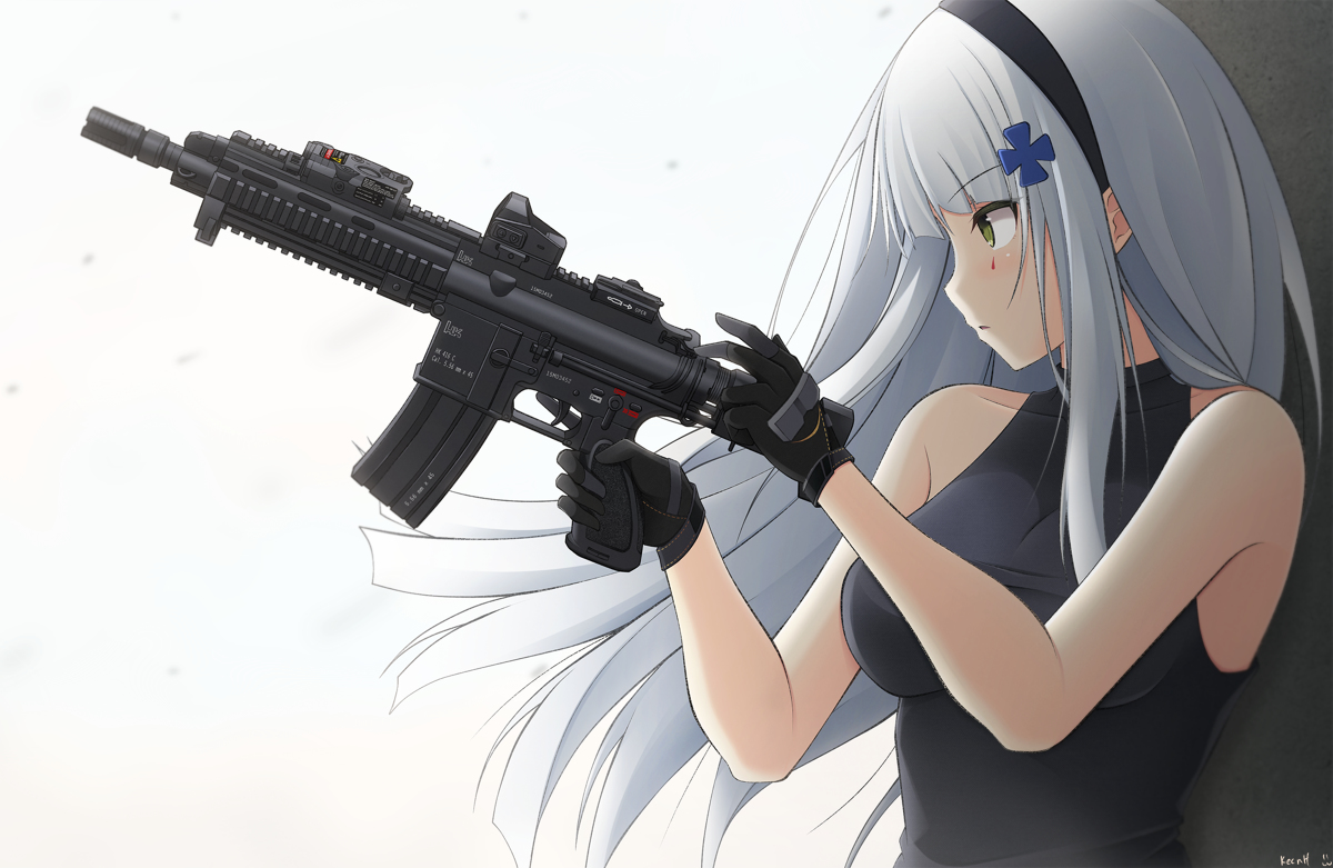 This is a pixiv picture whose title is HK416C.