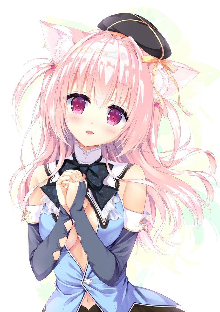 This is a pixiv picture whose title is ねこみみピンクちゃん.