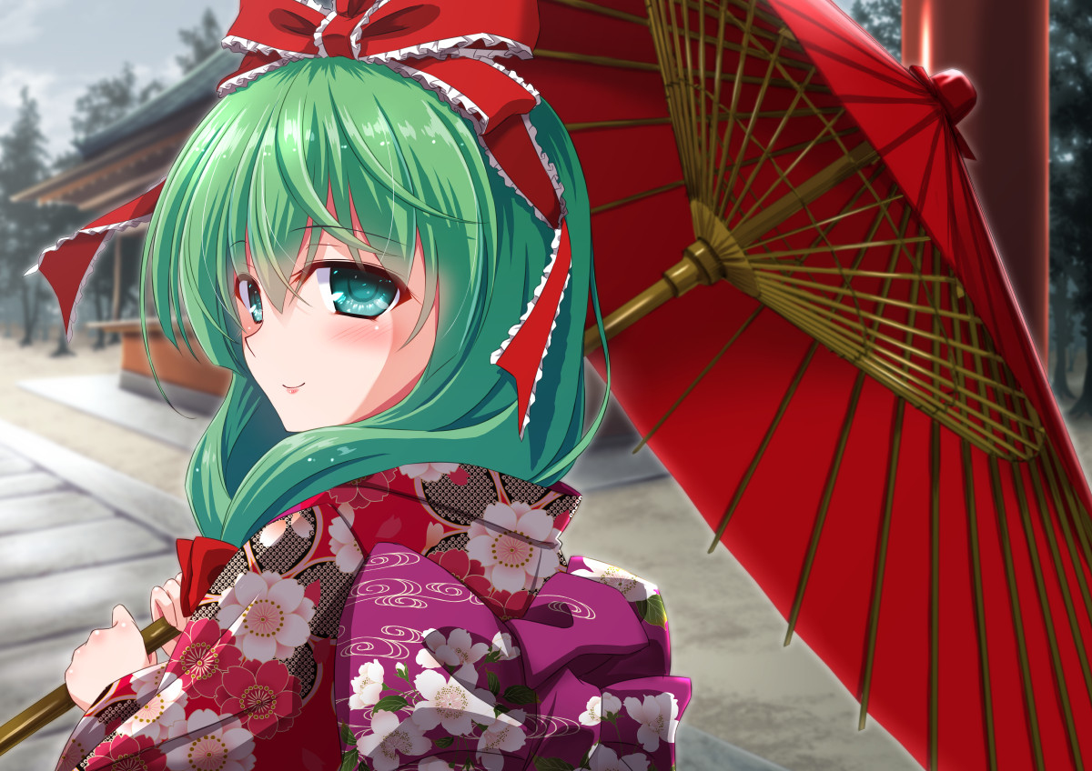 This is a pixiv picture whose title is 見返り雛.