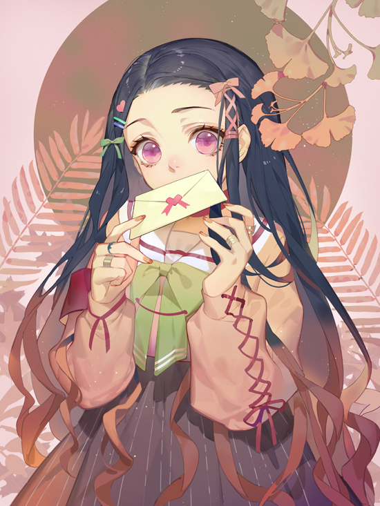 This is a pixiv picture whose title is Nezuko au.