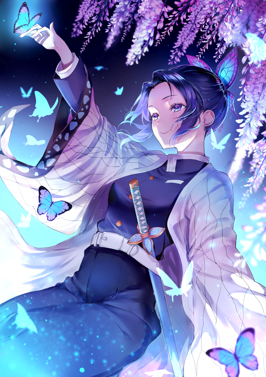 This is a pixiv picture whose title is 胡蝶しのぶ.