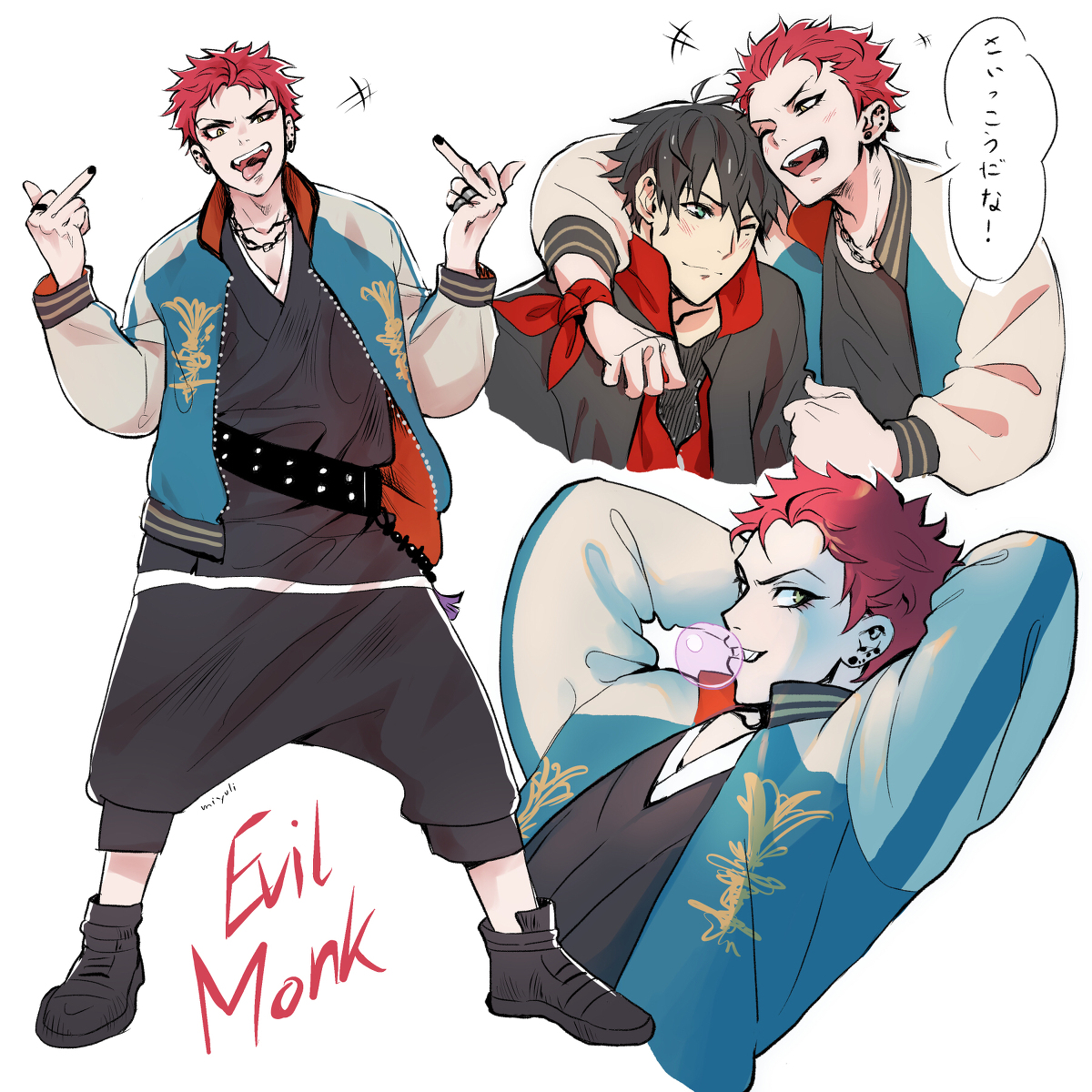 This is a pixiv picture whose title is Evil Monk.