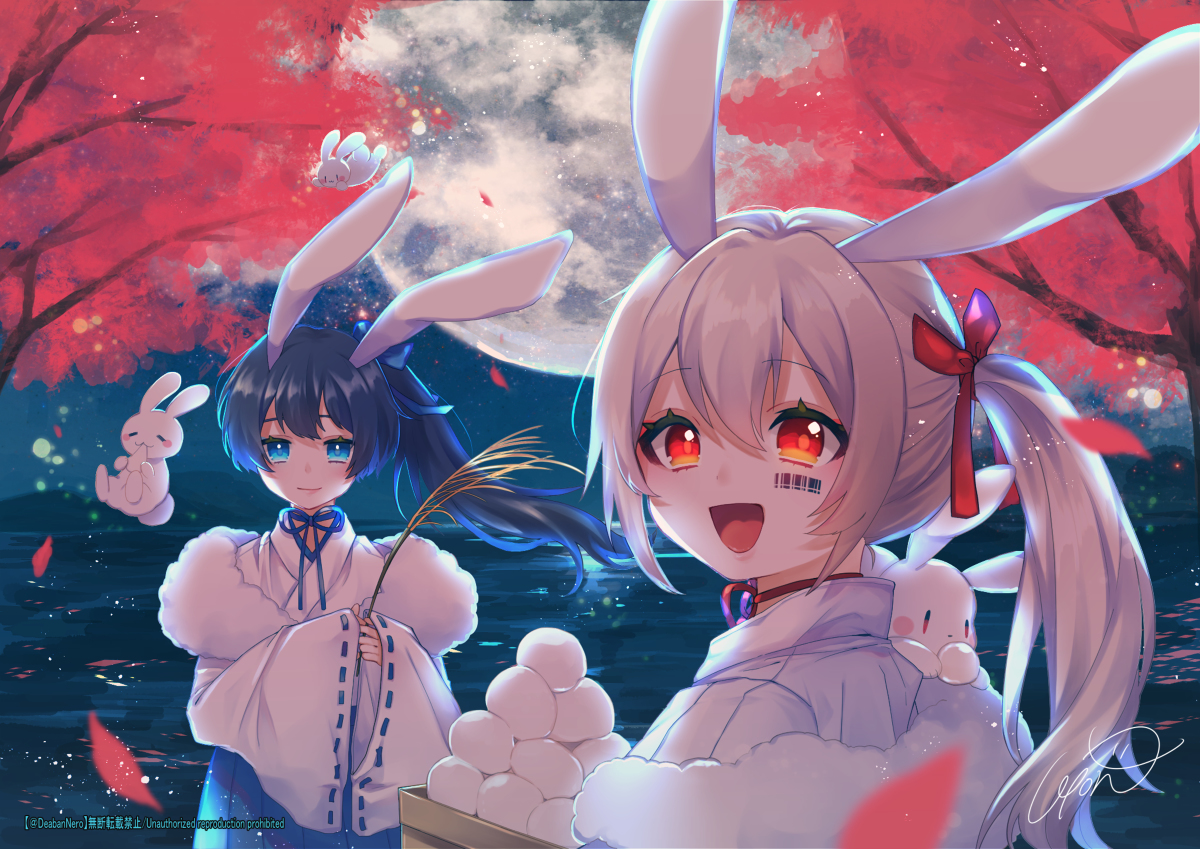 This is a pixiv picture whose title is 中秋の名月.