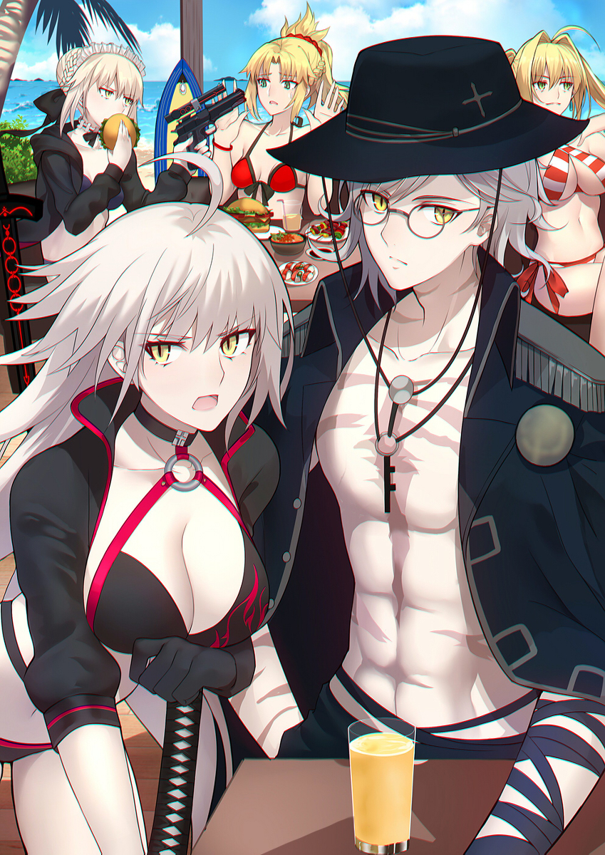 This is a pixiv picture whose title is summer party.