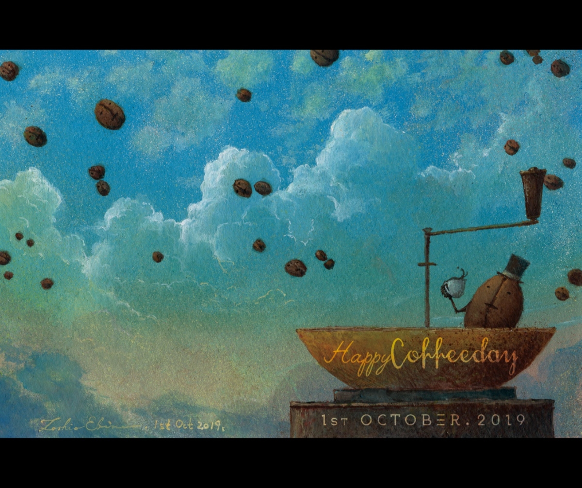 This is a pixiv picture whose title is Coffee day of 2019..