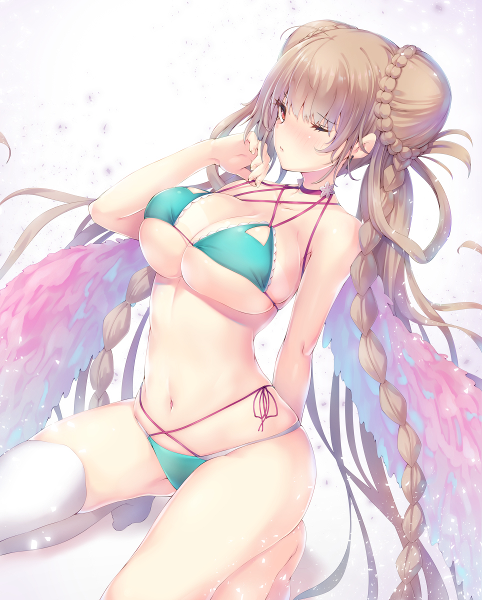 This is a pixiv picture whose title is 水着フォーミダブル.