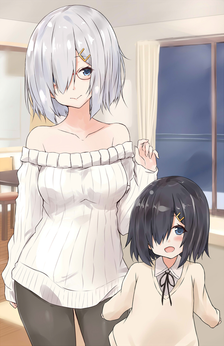 This is a pixiv picture whose title is 浜風　お・や・こ.
