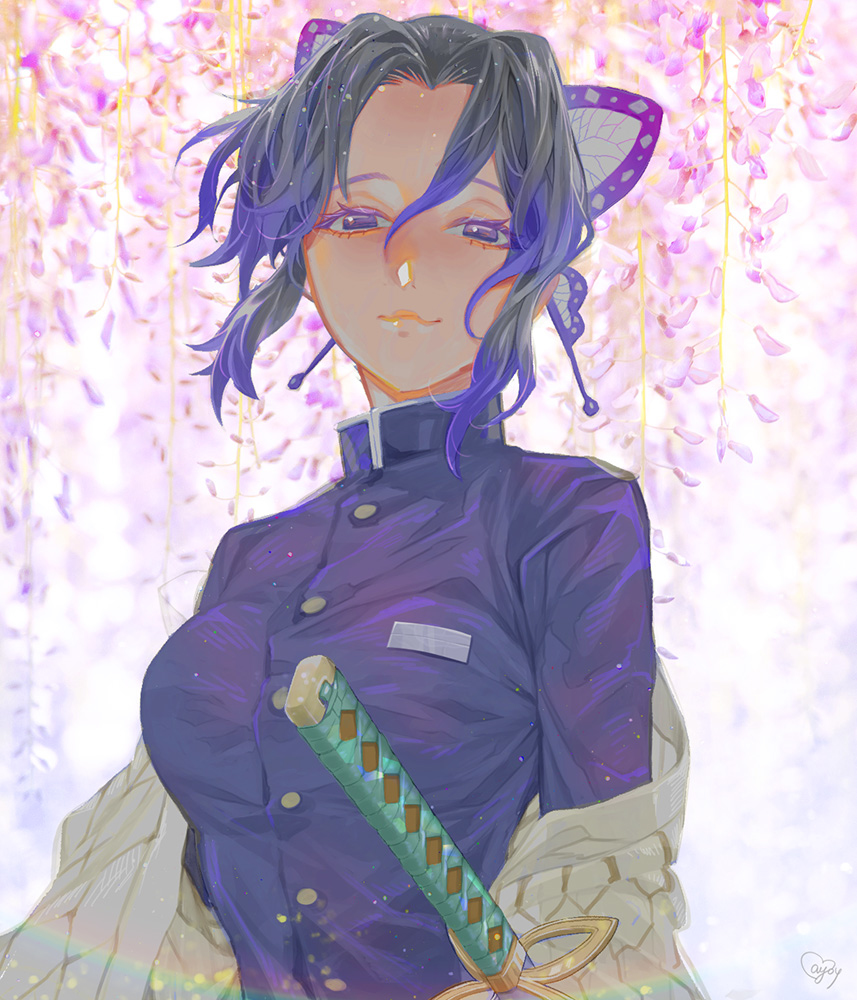 This is a pixiv picture whose title is 「しのぶ、」.