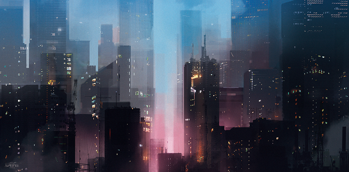 This is a pixiv picture whose title is topaz city.