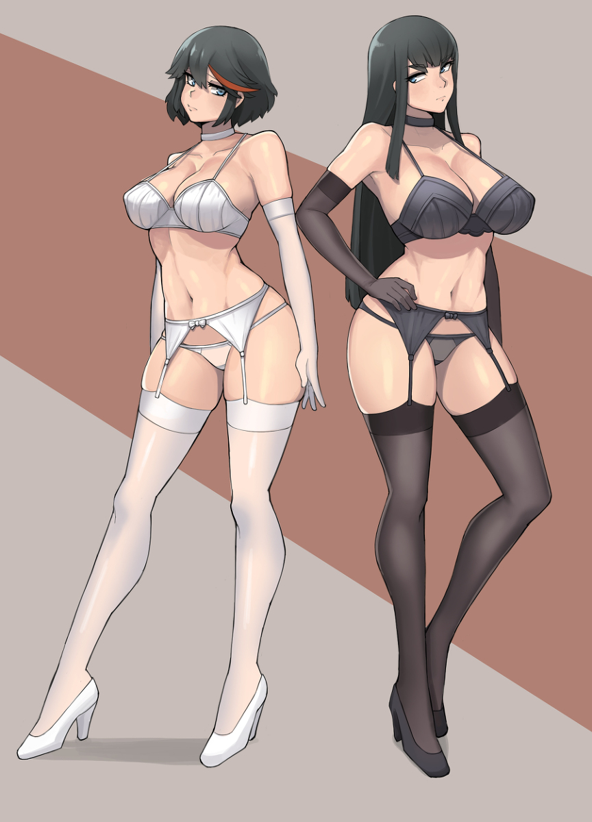 This is a pixiv picture whose title is ryuko & satsuki.