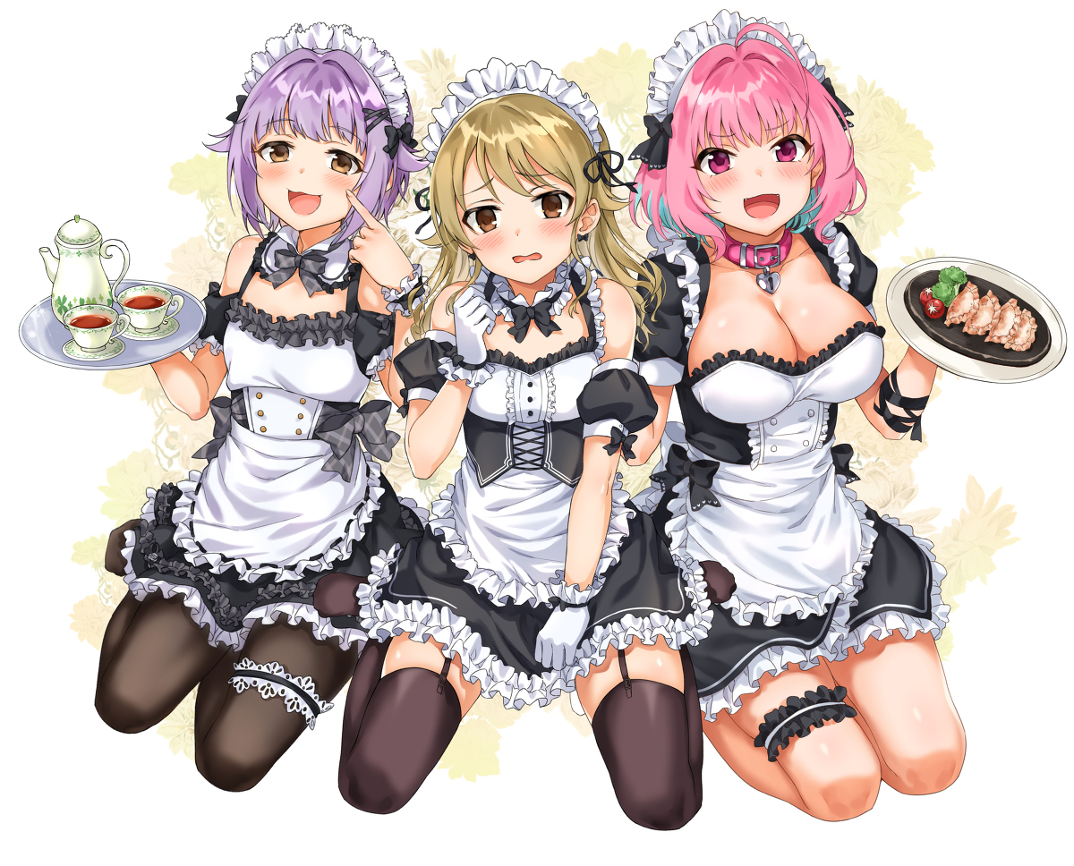 This is a pixiv picture whose title is Maids girls 3.