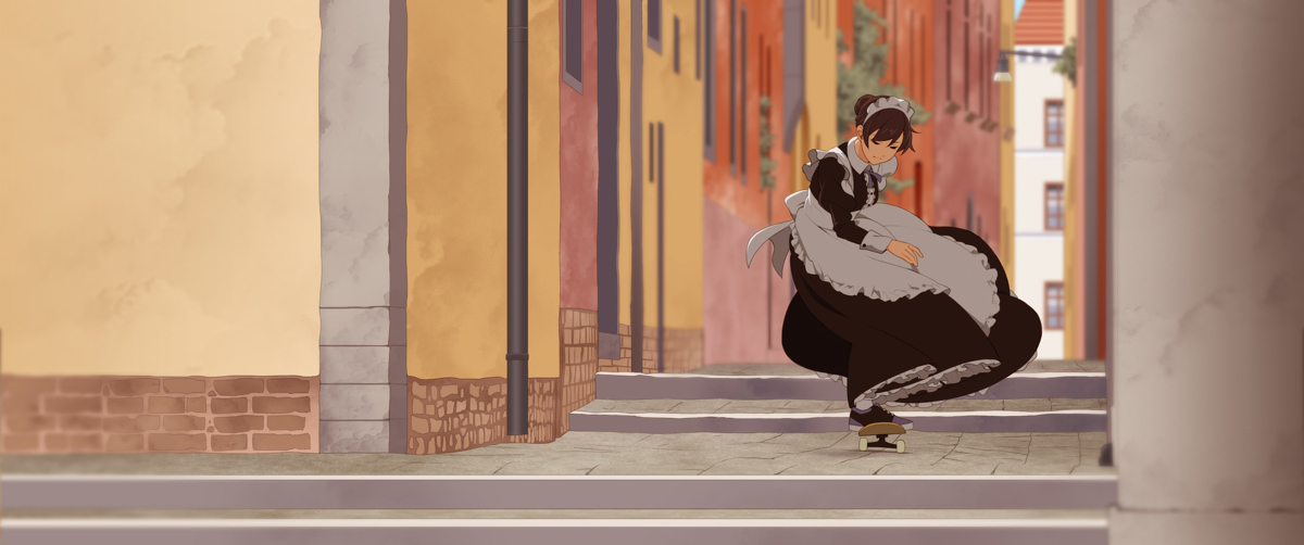 This is a pixiv picture whose title is 街角.
