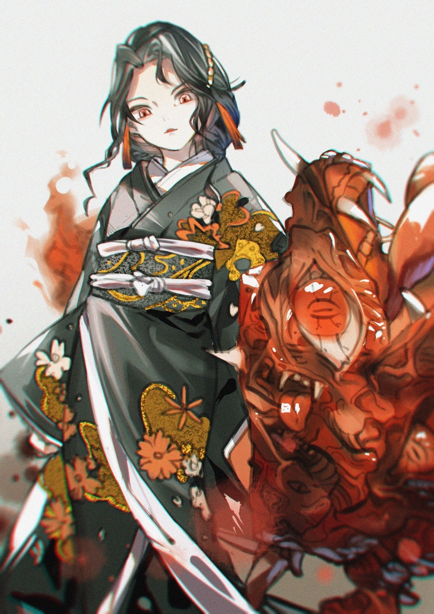This is a pixiv picture whose title is 鬼舞辻無惨.