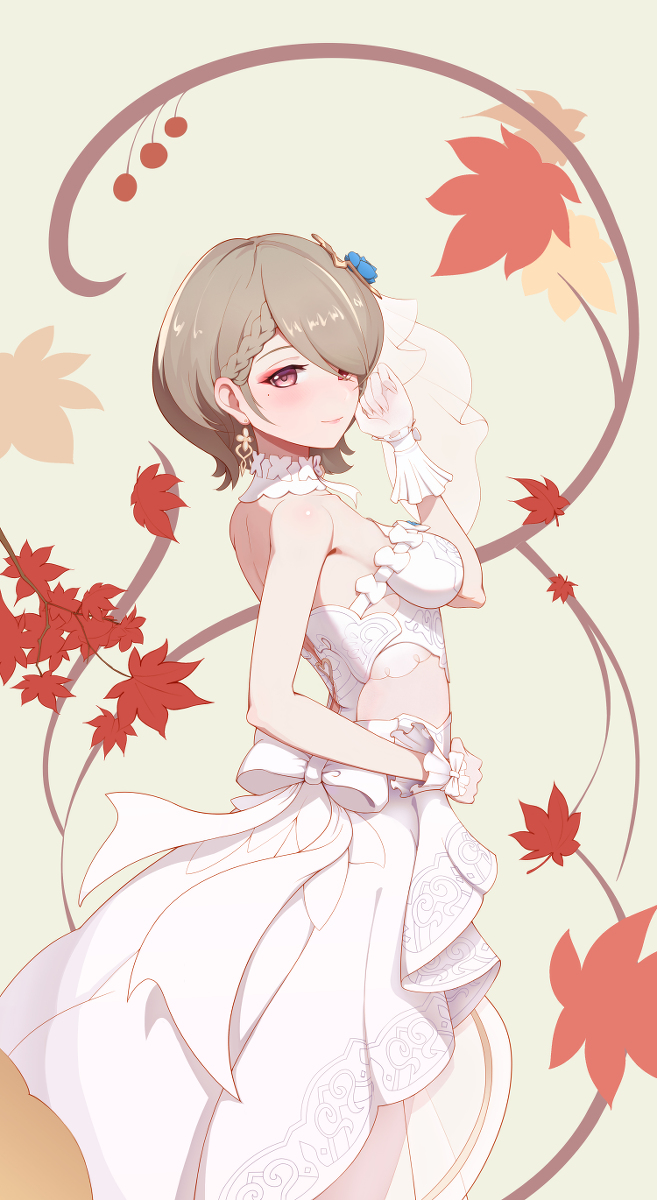 This is a pixiv picture whose title is 花嫁丽塔.