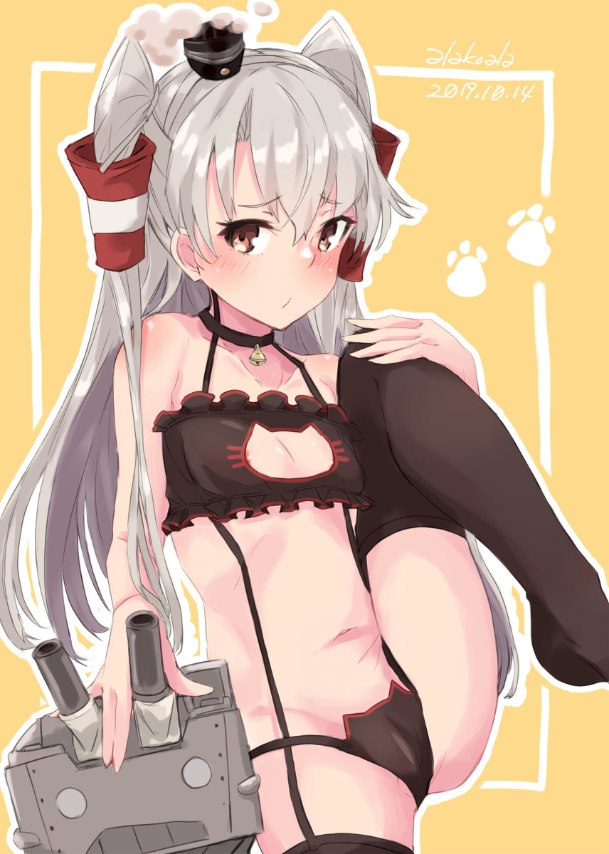 This is a pixiv picture whose title is ねこランジェリーあまつん.